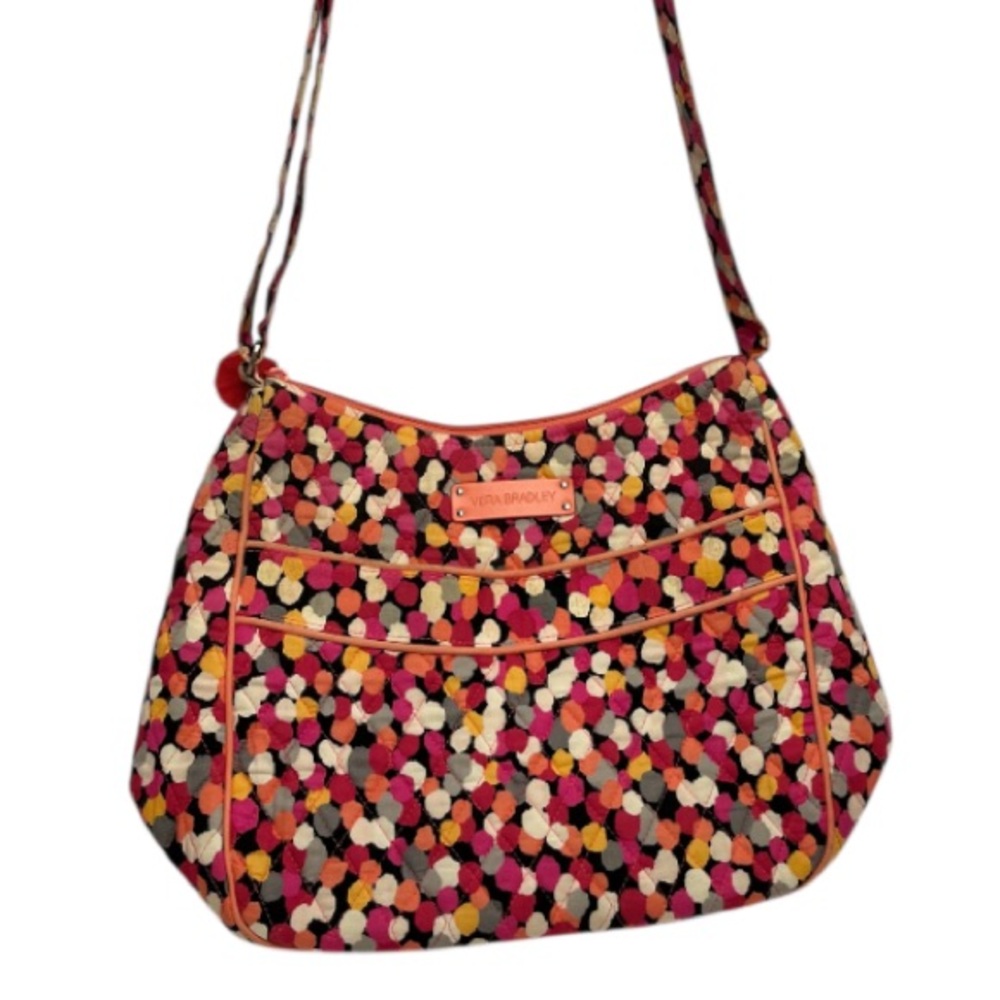 Vera Bradley pixie confetti shoulder/crossbody bag, cheerful, Pre-Owned